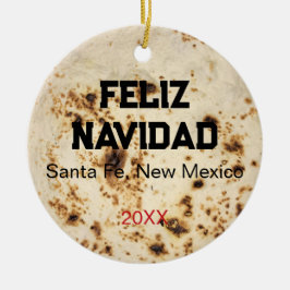 Personalisierte Tortilla Zia Weihnachtsgeschenk Keramik Ornament