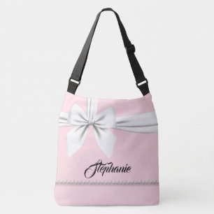 Personalisierte Tote Beutel Pink Fett & Bougie Ges Tragetaschen Mit Langen Trägern