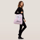 Personalisierte Tote Beutel Pink Fett & Bougie Ges Tragetaschen Mit Langen Trägern (Am Model)