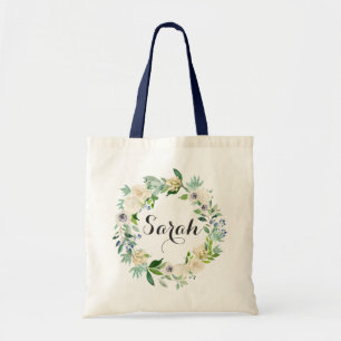 Personalisierte Tote Tasche. Blumenbeutel. Bridesm Tragetasche