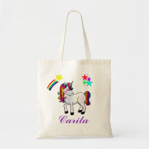 Personalisierte Tote Tasche für Einhorn und Sterne