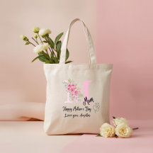 Personalisierte Tote-Tasche mit Mamas Initialen