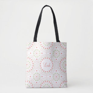 Personalisierte Tote-Tasche mit Pfirsich-Blumen-Ma Tasche
