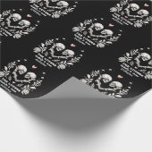 Personalisierte Totenliebhaber Gothic Skeletts Hoc Geschenkpapier (Ecke)
