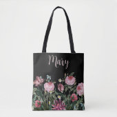 Personalisierte Tragetaschen - Blumenmuster Tasche (Vorderseite)