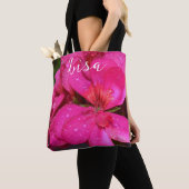 Personalisierte Tragetaschen - Rosa Geranium Tasche (Von Nahem)
