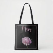 Personalisierte Tragetaschen - Rosa Peony Tasche (Vorderseite)