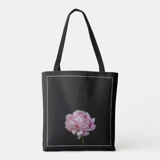 Personalisierte Tragetaschen - Rosa Peony Tasche (Rückseite)