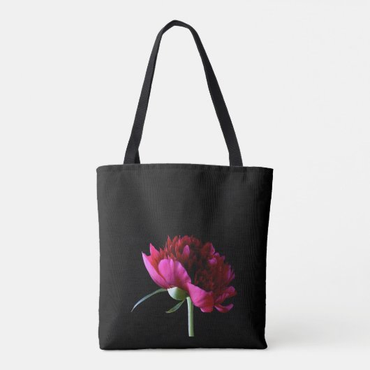 Personalisierte Tragetaschen - Rosa Peony Tasche (Rückseite)