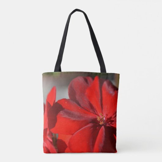 Personalisierte Tragetaschen - Rotes Geranium Tasche (Rückseite)