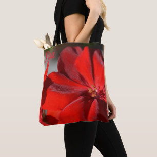 Personalisierte Tragetaschen - Rotes Geranium Tasche