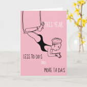 Personalisierte Trapeze-Künstler-Gruß-Karte Karte (Gelbe Blume)