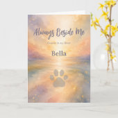 Personalisierte Trauerkarte für Hund oder Katze Karte (Gelbe Blume)