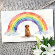 Personalisierte Trauerkarte für Hunde mit Namen