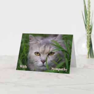 Personalisierte Trauerkarte für Katzen - Gedenken Karte