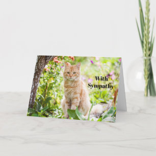 Personalisierte Trauerkarte für Katzen - Gedenken  Karte