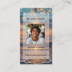 Personalisierte Trauerkarte – Sunset-Design Visitenkarte