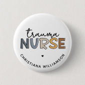 Personalisierte Trauma Nurse Trauma Pflegegeschenk Button (Vorderseite)