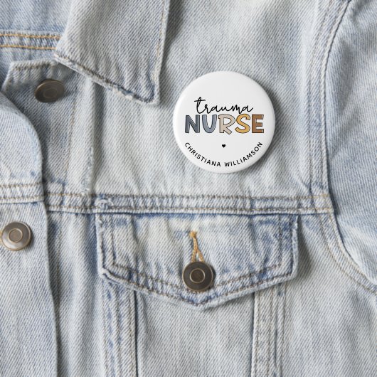Personalisierte Trauma Nurse Trauma Pflegegeschenk Button (Beispiel)