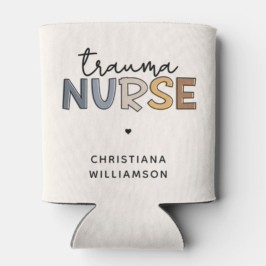 Personalisierte Trauma Nurse Trauma Pflegegeschenk Dosenkühler (Rückseite)