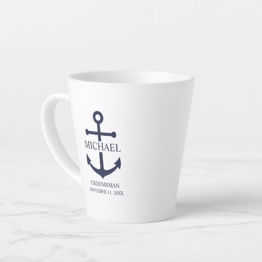 Personalisierte Trauzeuge der Nautischen Marine Milchtasse (Linke Ecke)