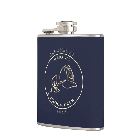 Personalisierte Trauzeuge Geschenkflasche Flachmann (Links)