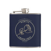 Personalisierte Trauzeuge Geschenkflasche Flachmann (Vorderseite)