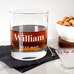 Personalisierte Trauzeuge-Hochzeit Whiskyglas
