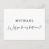 Personalisierte Trauzeuge-Karte Postkarte (Vorderseite)