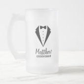 Personalisierte Trauzeuge Mattglas Bierglas (Links)