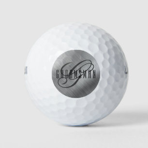 Personalisierte Trauzeuge, silber gebürstet Golfball