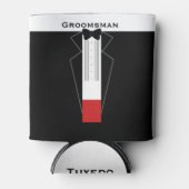 Personalisierte Trauzeuge Tuxedo Wedding Can Coole Dosenkühler (Vorderseite)