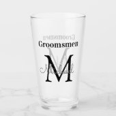 personalisierte Trauzeugen, elegant und stilvoll Glas (Vorderseite)