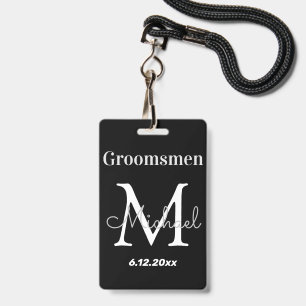 personalisierte Trauzeugen elegante Schwarze Hochz Ausweis