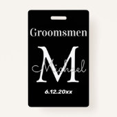 personalisierte Trauzeugen elegante Schwarze Hochz Ausweis (Vorderseite)