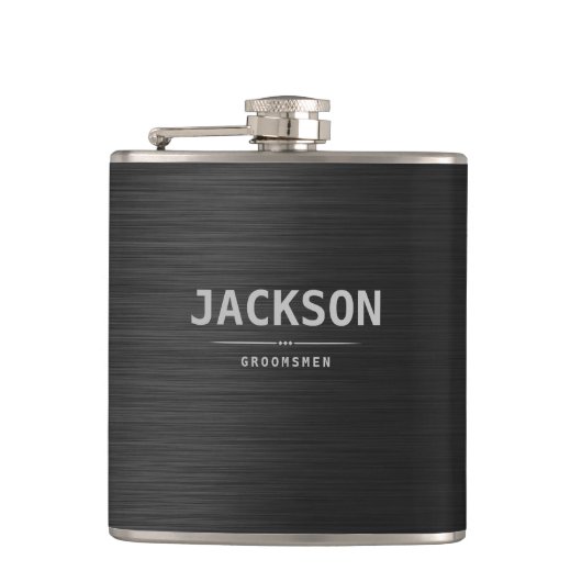 Personalisierte Trauzeugen Flachmann (Vorderseite)