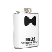 Personalisierte Trauzeugen Flasche mit Bow-Krawatt Flachmann (Rechts)