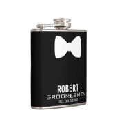 Personalisierte Trauzeugen Flasche mit Bow-Krawatt Flachmann (Rechts)