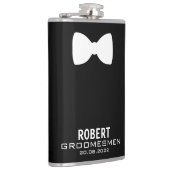 Personalisierte Trauzeugen Flasche mit Bow-Krawatt Flachmann (Rechts)