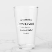 Personalisierte Trauzeugen Geschenk Elegantes Hoch Glas (Vorderseite)