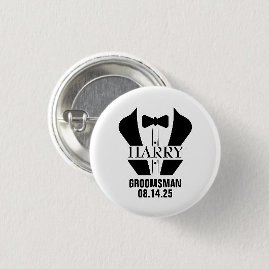 Personalisierte Trauzeugen Geschenke Button (Vorne & Hinten)