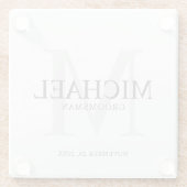 Personalisierte Trauzeugen Glasuntersetzer (Rückseite)