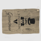 Personalisierte Trauzeugen Golfhandtuch (Horizontal)