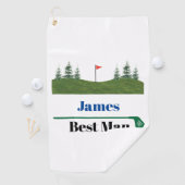 Personalisierte Trauzeugen Hochzeit Golfhandtuch (Insitu)
