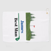 Personalisierte Trauzeugen Hochzeit Golfhandtuch (Horizontal)