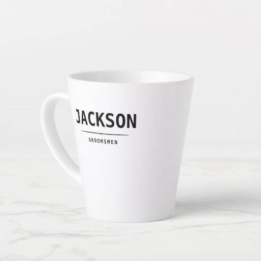 Personalisierte Trauzeugen Milchtasse (Linke Ecke)