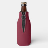Personalisierte Trauzeugen-Monogramm & Name Flaschenkühler (Flasche Rückseite)