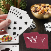 Personalisierte Trauzeugen-Monogramm & Name Spielkarten (In Situ)