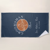 Personalisierte Trauzeugen Strandtuch (Vorderseite)