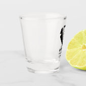 Personalisierte Trauzeugen Tuxedo Schnapsglas (Links)